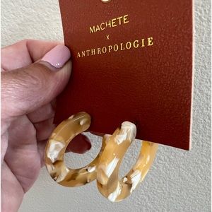 Amber Tortoise hoop earrings